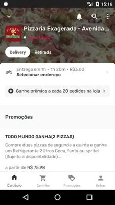 Pizzaria Exagerada android App screenshot 3